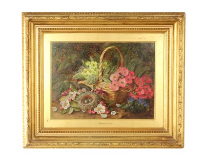 Lot 1155 - VINCENT CLARE (1855 - 1930). A LATE 19TH / EARLY 20TH CENTURY OIL ON CANVAS STILL LIFE