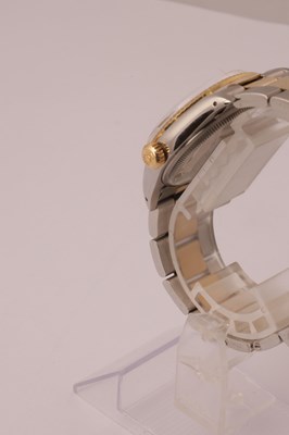 Lot 1297 - A GENTLEMAN’S STEEL AND GOLD ROLEX OYSTER PERPETUAL DATE WRIST WATCH
