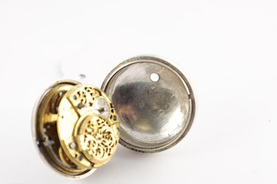 Lot 1290 - G. LEEKEY, LONDON. A GEORGE II SILVER REPOUSSE PAIR CASED POCKET WATCH