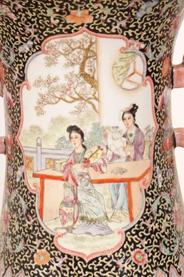 Lot 340 - AN IMPRESSIVE LARGE CHINESE FAMILLE ROSE HALL VASE