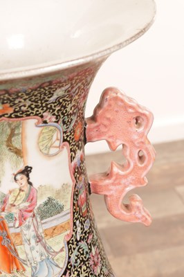 Lot 340 - AN IMPRESSIVE LARGE CHINESE FAMILLE ROSE HALL VASE