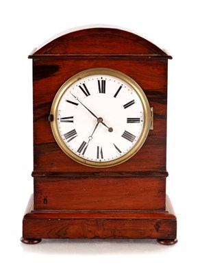 Lot 1374 - W & A. DAVIES, ATTLEBOROUGH. A LATE REGENCY ENGLISH FUSEE MANTEL CLOCK