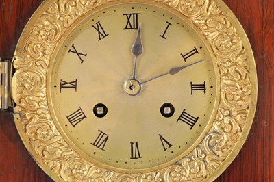 Lot 1457 - A 19TH CENTURY FRENCH ROSEWOOD MANTEL CLOCK