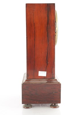 Lot 1457 - A 19TH CENTURY FRENCH ROSEWOOD MANTEL CLOCK
