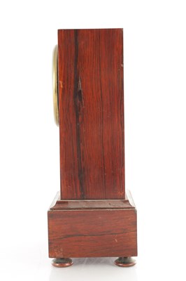 Lot 1457 - A 19TH CENTURY FRENCH ROSEWOOD MANTEL CLOCK