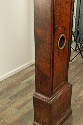 Lot 1548 - PETER MAFFET, LONDON. AN EARLY 18TH CENTURY SEAWEED MARQUETRY 12" SQUARE BRASS DIAL EIGHT-DAY LONGCASE CLOCK