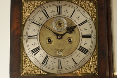 Lot 1548 - PETER MAFFET, LONDON. AN EARLY 18TH CENTURY SEAWEED MARQUETRY 12" SQUARE BRASS DIAL EIGHT-DAY LONGCASE CLOCK