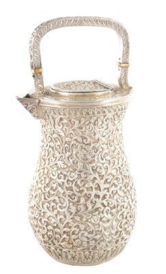 Lot 368 - A 19TH CENTURY KUTCH INDIAN SILVER WATER JUG