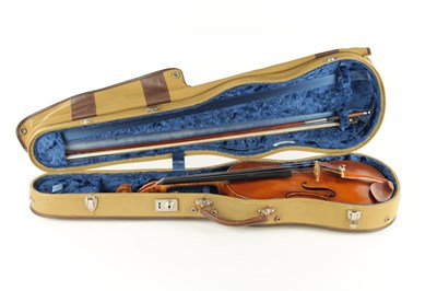 Lot 1034 - A GOOD VIOLIN LABELLED JUSTIN DERAZEY WITH BOW BRANDED F.N. VOIRIN, PARIS