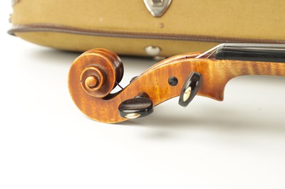 Lot 1034 - A GOOD VIOLIN LABELLED JUSTIN DERAZEY WITH BOW BRANDED F.N. VOIRIN, PARIS