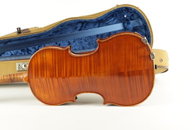 Lot 1034 - A GOOD VIOLIN LABELLED JUSTIN DERAZEY WITH BOW BRANDED F.N. VOIRIN, PARIS