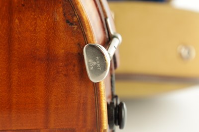 Lot 1034 - A GOOD VIOLIN LABELLED JUSTIN DERAZEY WITH BOW BRANDED F.N. VOIRIN, PARIS