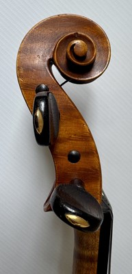 Lot 1034 - A GOOD VIOLIN LABELLED JUSTIN DERAZEY WITH BOW BRANDED F.N. VOIRIN, PARIS
