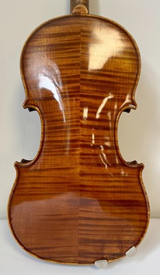 Lot 1034 - A GOOD VIOLIN LABELLED JUSTIN DERAZEY WITH BOW BRANDED F.N. VOIRIN, PARIS
