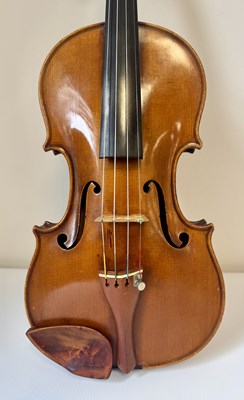 Lot 1034 - A GOOD VIOLIN LABELLED JUSTIN DERAZEY WITH BOW BRANDED F.N. VOIRIN, PARIS