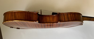 Lot 1034 - A GOOD VIOLIN LABELLED JUSTIN DERAZEY WITH BOW BRANDED F.N. VOIRIN, PARIS