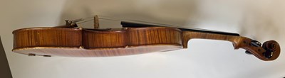 Lot 1034 - A GOOD VIOLIN LABELLED JUSTIN DERAZEY WITH BOW BRANDED F.N. VOIRIN, PARIS