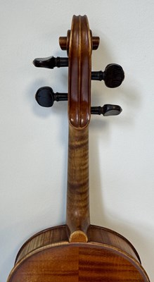 Lot 1034 - A GOOD VIOLIN LABELLED JUSTIN DERAZEY WITH BOW BRANDED F.N. VOIRIN, PARIS