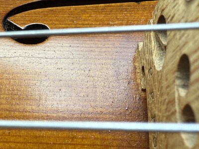 Lot 1034 - A GOOD VIOLIN LABELLED JUSTIN DERAZEY WITH BOW BRANDED F.N. VOIRIN, PARIS