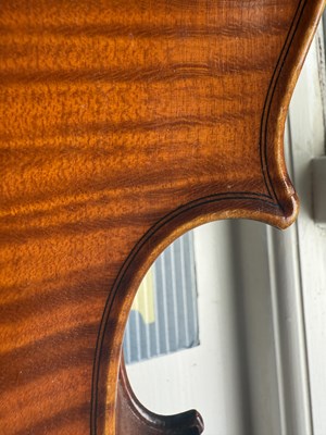 Lot 1034 - A GOOD VIOLIN LABELLED JUSTIN DERAZEY WITH BOW BRANDED F.N. VOIRIN, PARIS