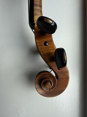 Lot 1034 - A GOOD VIOLIN LABELLED JUSTIN DERAZEY WITH BOW BRANDED F.N. VOIRIN, PARIS