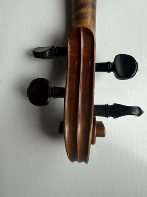 Lot 1034 - A GOOD VIOLIN LABELLED JUSTIN DERAZEY WITH BOW BRANDED F.N. VOIRIN, PARIS
