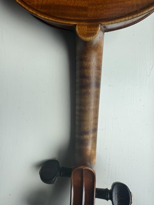 Lot 1034 - A GOOD VIOLIN LABELLED JUSTIN DERAZEY WITH BOW BRANDED F.N. VOIRIN, PARIS