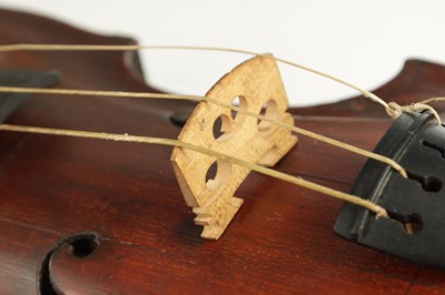 Lot 1031 - AN ANTIQUE ENGLISH VIOLIN WITH SILVER MOUNTED BOW