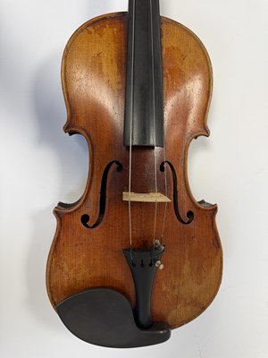 Lot 1050 - AN ANTIQUE VIOLIN LABELLED CHARLES GALLIARD