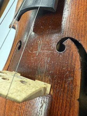 Lot 1050 - AN ANTIQUE VIOLIN LABELLED CHARLES GALLIARD