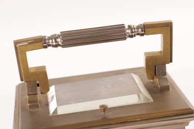 Lot 1359 - A LARGE LATE 19TH CENTURY FRENCH REPEATING EIGHT-DAY CORINTHIAN CASED CARRIAGE CLOCK