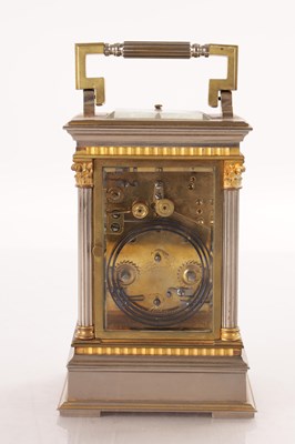 Lot 1359 - A LARGE LATE 19TH CENTURY FRENCH REPEATING EIGHT-DAY CORINTHIAN CASED CARRIAGE CLOCK