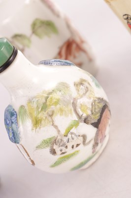 Lot 371 - A COLLECTION OF SEVEN CHINESE PORCELAIN SNUFF BOTTLES