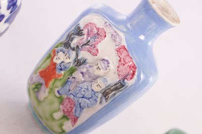 Lot 371 - A COLLECTION OF SEVEN CHINESE PORCELAIN SNUFF BOTTLES