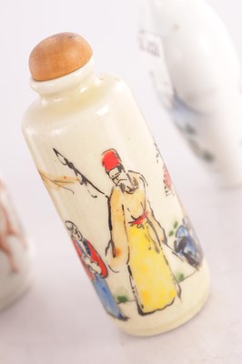 Lot 371 - A COLLECTION OF SEVEN CHINESE PORCELAIN SNUFF BOTTLES