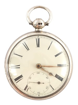 Lot 1280 - EDWARD MASSEY, LONDON. A SILVER OPEN FACED POCKET WATCH