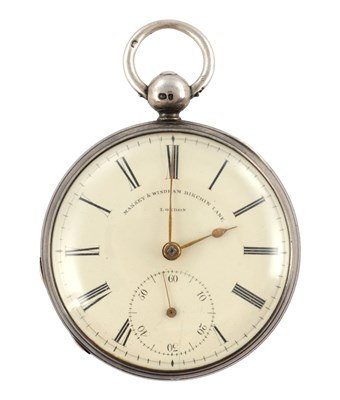 Lot 1294 - MASSEY & WINDHAM, LONDON. A SILVER OPEN FACED POCKET WATCH