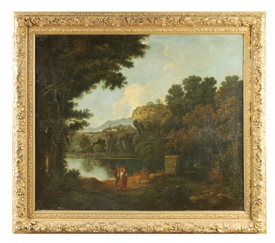 Lot 1243 - ATT. JOHN GLOVER. A 19TH CENTURY OIL ON CANVAS LANDSCAPE