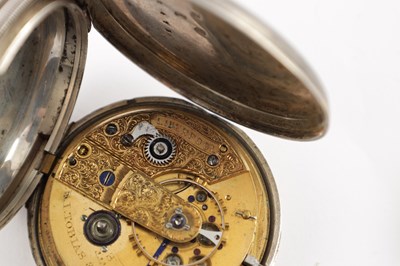 Lot 1298 - SAMUEL ISAAC TOBIAS, LIVERPOOL. A SILVER HUNTER POCKET WATCH