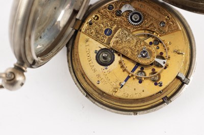 Lot 1298 - SAMUEL ISAAC TOBIAS, LIVERPOOL. A SILVER HUNTER POCKET WATCH