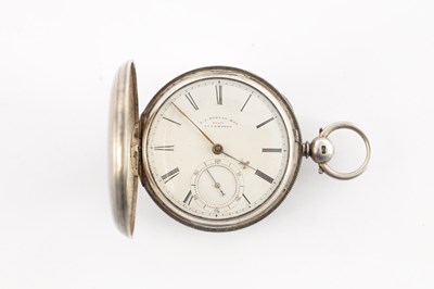 Lot 1298 - SAMUEL ISAAC TOBIAS, LIVERPOOL. A SILVER HUNTER POCKET WATCH