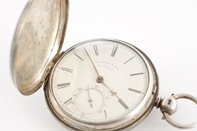 Lot 1298 - SAMUEL ISAAC TOBIAS, LIVERPOOL. A SILVER HUNTER POCKET WATCH
