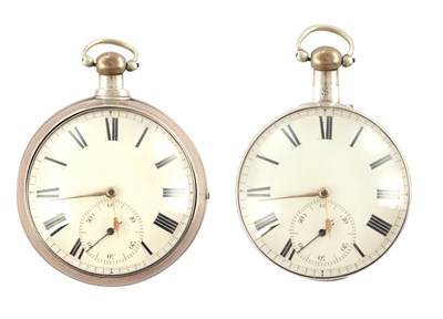 Lot 1302 - JASON WARD, EVANS EVANS, LIVERPOOL. A LARGE SILVER PAIR CASED POCKET WATCH