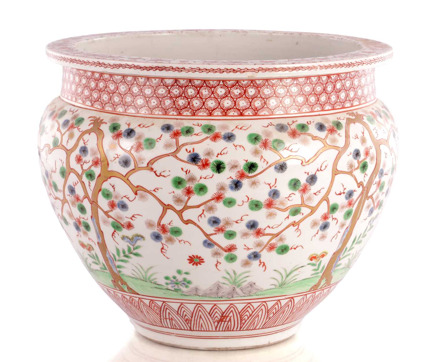 Lot 61 - AN EARLY 20TH CENTURY PORCELAIN JARDINIERE