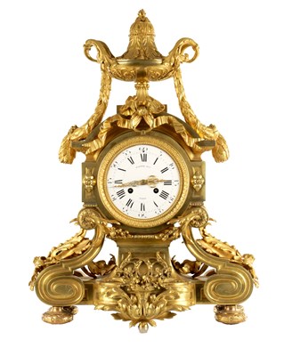 Lot 1386 - RAINGO FRES. PARIS. A LARGE AND IMPRESSIVE 19TH CENTURY FRENCH ORMOLU MANTEL CLOCK