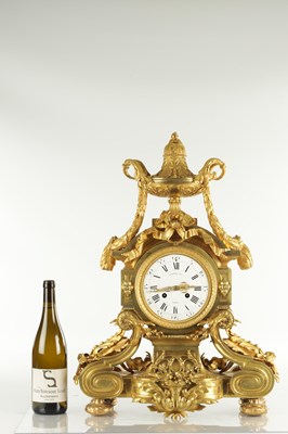 Lot 1386 - RAINGO FRES. PARIS. A LARGE AND IMPRESSIVE 19TH CENTURY FRENCH ORMOLU MANTEL CLOCK