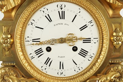 Lot 1386 - RAINGO FRES. PARIS. A LARGE AND IMPRESSIVE 19TH CENTURY FRENCH ORMOLU MANTEL CLOCK