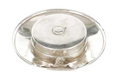 Lot 227 - A RARE 1930'S SILVER BOATER'S HATE TRINKET DISH