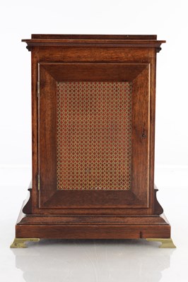 Lot 196 - A LATE 19TH CENTURY GERMAN QUARTER CHIMING BRACKET CLOCK