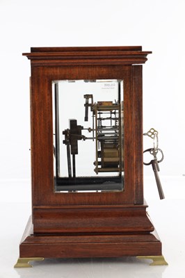 Lot 196 - A LATE 19TH CENTURY GERMAN QUARTER CHIMING BRACKET CLOCK